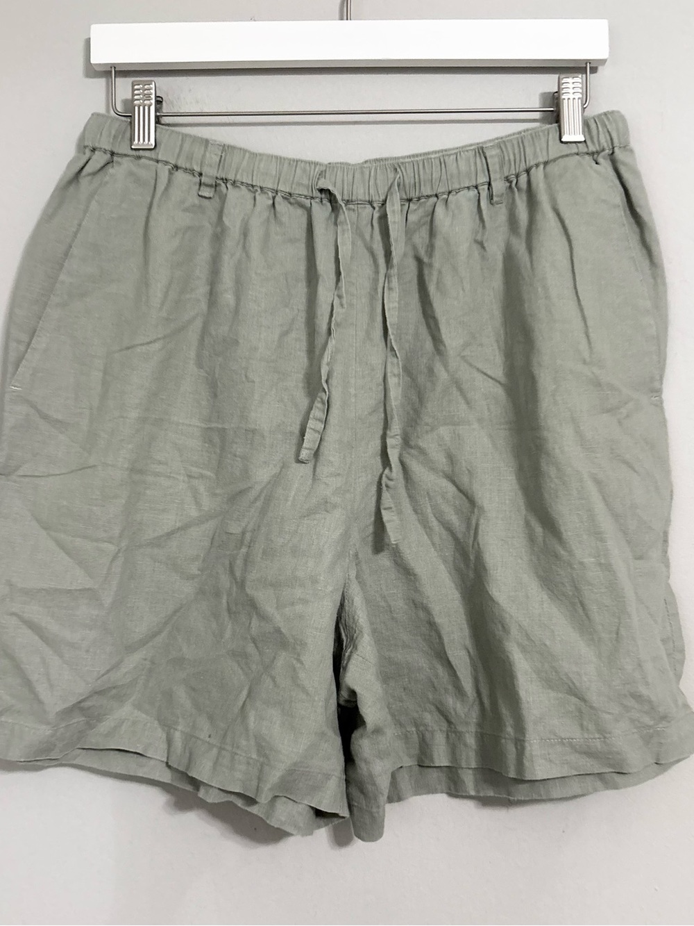 Vintage Cherokee Linen / Cotton Blend Sage Green Shorts
